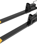 Clamp On Pallet Forks For Tractors And Skid Steers 43 Inch Long 2000 Lb Capacity Universal Fit Steel Attachment