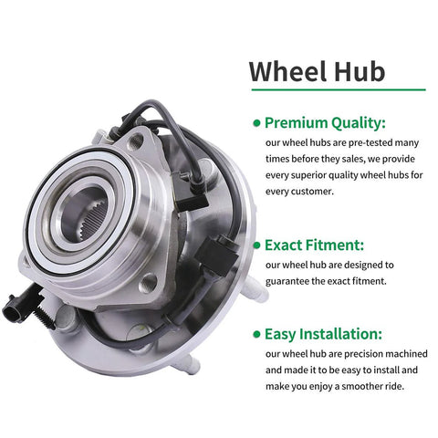 Front view of Front Wheel Hub Bearing Assembly 515036 For Chevy Silverado 1500 1999-2006 4x4 OE Replacement