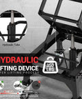 Hydraulic Motorcycle Lift Jack 350 Lbs Foot Operated Scissor Lift Table For ATV Dirt Bike Beefy Heavy Duty Steel Stand
