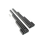 Black Aluminum Finned Universal Wire Management Loom Set Fits Up To 9.5mm Wires With Adjustable L Brackets And Mounting Hardware