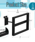 6 Pack Black Rectangular Faceout Sign Holders For Slatwall And Gridwall Displays 7W By 5.5H Durable Price Tag And Information Signage