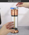 Using the 3-In-1 Spice Grinder With Hand Crank, Roller Crusher And Cone Filler on a counter