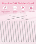 All In One 304 Stainless Steel Threaded Rods And Studs Kit With 11.8 Inch Right Handed Threads, heavy-duty rods display