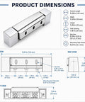 Beefy Industrial Zinc Alloy Freezer Door Hinge Rock Solid Concealed Cover For Walk In Coolers Built Damn Tough For Kitchen Gear And Commercial Fridges dimensions diagram