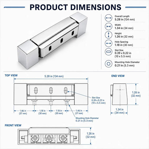 Beefy Industrial Zinc Alloy Freezer Door Hinge Rock Solid Concealed Cover For Walk In Coolers Built Damn Tough For Kitchen Gear And Commercial Fridges dimensions diagram