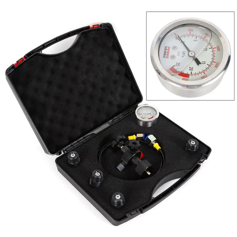 Nitrogen Charging Inflatable Tool For Hydraulic Accumulator Pressure Test Kit, 250 Bar 3500 PSI, Gas Valve With Interchangeable 7/8-14UNF, 5/8-18UNF And 5/16-32UNF Fittings For Nitrogen Pressure Test System