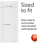 Diagram showing the Premium Clear Floor Protector Mat 27 Inch By 12 Foot Waterproof Roll dimensions 27 in x 12 ft, with size details.