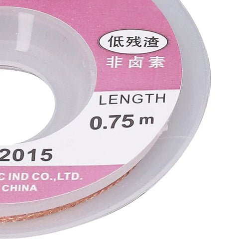 Pro Grade Red Copper Solder Wick Braided Desoldering Wick 5 Pack For PCB Repair And Electronics Work spool close-up