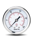 200 Psi Two Inch Dial Pressure Gauge With 1/4 NPT Back Mount Stainless Steel Case IP67 Waterproof Brass And Stainless Wetted Parts