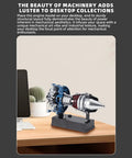 DM122 All Metal Turbofan Engine Kit With 170 Plus Pieces DIY Aviation Model Jet Engine on a desk setup