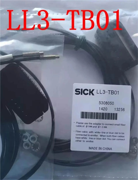 Fiber Optic Sensor For Industrial Automation With Fast Photoelectric Sensing And Durable Probe LL3-TB01 package view