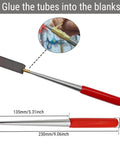Diagram showing tube insertion in DIY Pen Turning Kit For Lathe With MT2 Mandrel Saver 7mm Slimline Pen Kit And 7pc Barrel Trimming System.