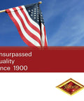 American flag against blue sky with text 'Unsurpassed Quality Since 1900' and 'Beistle' logo.