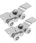 2 Pack Heavy Duty Stainless Steel Sliding Door Rollers With Silent Nylon Wheels for Smooth Indoor Outdoor Track Operation