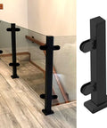 Heavy Duty Floor Standing Glass Railing Posts Built Tough Stainless Steel Handrail System For Stairs And Decks Top Notch Brushed Finish easy install display