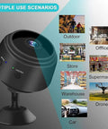 Ultra Mini WiFi Camera 1080P HD Surveillance Hidden Nanny Cam uses for office, outdoors, store, car, and more phone app access.