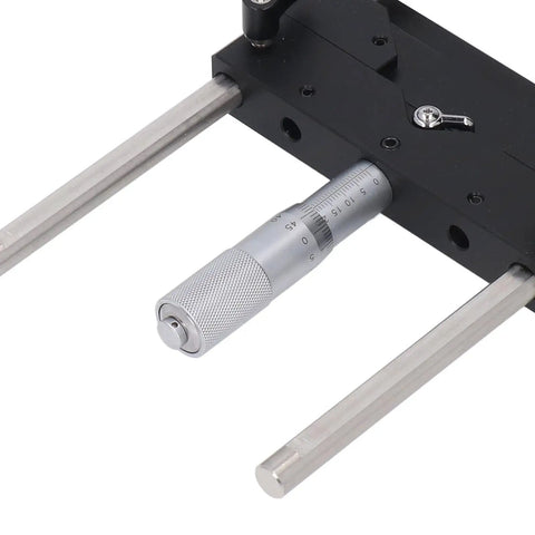 Pro Grade Aluminum Router Fluting Jig With.01mm Precision, 0 To 18mm Adjustment Range, 65mm Length, steel adjustment rods view