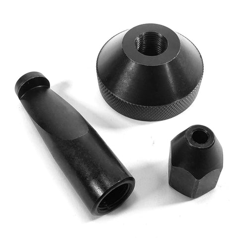 Automotive Slide Hammer Axle Puller Kit CR V steel adapters and attachments showing various components of the 9-way puller system.