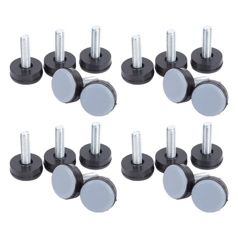 PTFE Furniture Glide Set With M6 Thread Levelers For Tables And Chairs And Cabinets No Snag Anti Slip Sliders, 20 Pack