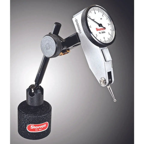 Mini Magnetic Indicator Holder With Dope Magnetic Hold And Easy Positioning For Precise, Versatile Indicator Setup On Metal Surfaces Compact, Lightweight Design 661 with dial gauge attached