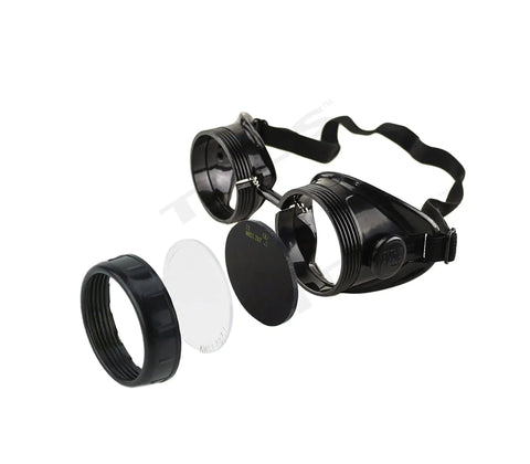 Built Tough Cup Style Welding Goggles With Adjustable Abs Frame, Scratch Resistant Green Polycarbonate Lens, Kickass Uv Shield, Full Rim Safety Eyewear For Shop Crews And Tradesmen with interchangeable lenses.