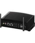 No Sweat Fanless Mini PC Packing Intel Core I7 10510U With 16GB RAM And 256GB SSD Smooth As Silk Industrial Workstation rear view with ports.