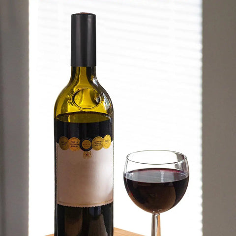 100 Pack Black Heat Shrink Wine Bottle Caps Slick Tight Seal Wraps For Liquor And Craft Brews on wine bottle with glass