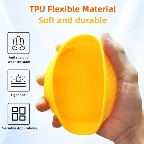 Close-up of 4 Inch Tpu Dust Collection End Cap With Dual Seal Ring For Airtight Vacuum Performance, showing inner flexibility.