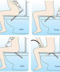 Diagrams showing the use of Aquaus 360 All Brass Handheld Bidet Sprayer for Toilet with Ergonomic Dual Thumb Controls.