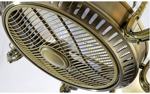 Eight Blade Ceiling Fan With Light Remote Control Glass And Abs Blades Quiet Reverse Motor No Sweat Setup view from below showcasing the bronze metal frame and ABS blades.
