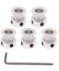 GT2 Timing Belt Pulley 20 Teeth 8mm Bore For 6mm Width Belt, Smooth Precise Motion For 3D Printers CNC Machines And Robotics, 5-pack