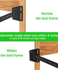 Adjustable single-sided Built Tough Heavy Duty Bed Frame Adapter Connector Plates for Secure Headboard Mounting.