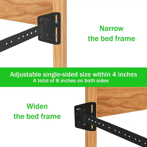 Adjustable single-sided Built Tough Heavy Duty Bed Frame Adapter Connector Plates for Secure Headboard Mounting.