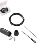 FLY-H bicycle internal cable routing tool kit with coil steel cable, metal adapters, and clear storage case