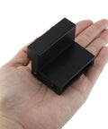 Barn Door Roller Stopper Hardware For Track 41x7mm Flat Rail Limit Stop, rust-resistant carbon steel, black finish, in hand