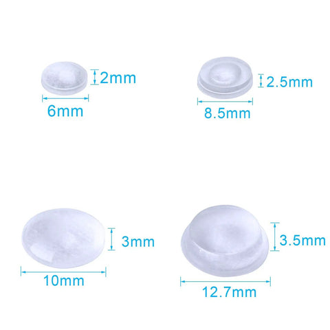 Clear Self Stick Rubber Feet Bumper Pads For Doors Cabinets And Drawers No Drill Needed Easy Peel And Stick Dimensions