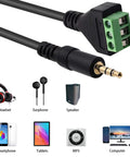 Leave The Soldering Iron Alone With This Plug And Play 3.5 Millimeter Stereo Audio Male Jack Adapter with screw terminals and cables.