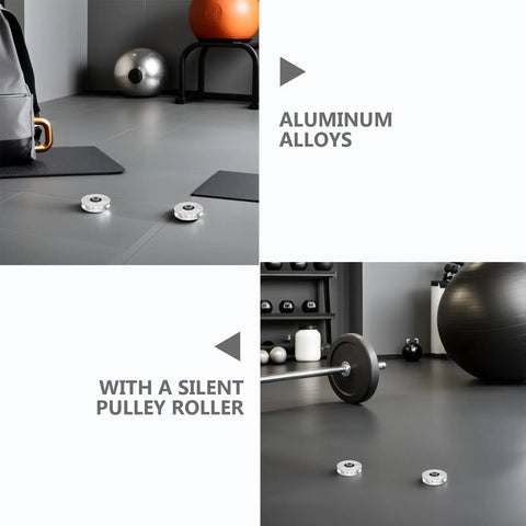 2 Pack Aluminum Alloy Cable Pulley Wheel For Home Gym Quiet 75Mm Bearing Roller on gym floor, aluminum alloy