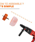 Assembly instruction for 4-1/4 Inch Hole Saw Kit For Recessed Can Lights With Dust Bowl Catcher Bi-Metal Construction
