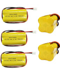 Emergency Exit Light Battery Replacement Kit DIY Friendly Install Ni-Cd 4.8V 700mAh 5 Pack showing yellow batteries