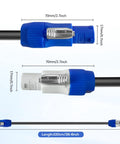 Beefed-Up Heavy Duty 12AWG 3-Pin AC Power Extension Cable featuring lockable connectors, 3ft length, IP65 waterproof design for LED screens.