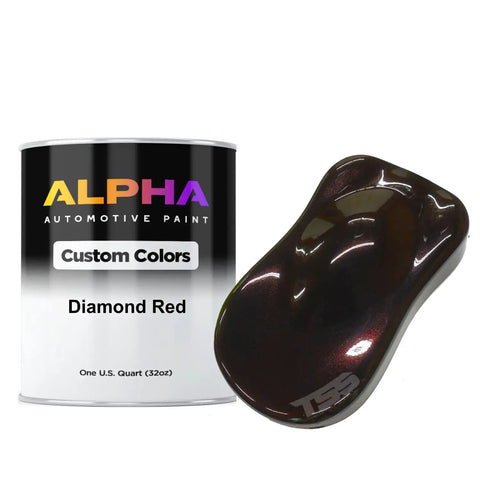Roll Out This Killer Diamond Red Basecoat Midcoat Gallon Heavy Effect Automotive Paint Ready To Spray Pro Grade Reducer with color sample.