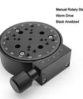 R Axis Manual Rotation Stage With 100mm Fine Tuning Optical Sliding Stage 360 Degree Rotation And 15 Kg Load Capacity Aluminum Alloy