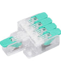 Ten Pack Lever Wire Connectors One In Four Out Copper Quick Push In Electrical Connectors No Fuss Easy Install For 10 To 20 AWG Wire With High Temperature PA Housing And Compact Mini Terminal Blocks