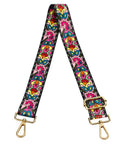 Adjustable Wide Crossbody Strap For Purses Featuring Antique Gold Tone Hardware And Fresh Flower Prints Killer Replacement Sling Strap