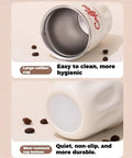 Smart Temp Insulated Coffee Tumbler Leak Proof Travel Mug With Handle Stainless Steel showing large-caliber interior for easy cleaning.