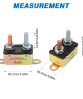 Stud Type Circuit Breaker With Auto Reset For Cars, Trucks, RVs, Marine Boats, And Trolling Motors, 40A, Lengthwise Mount