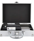 Soil Tester Nutrient Meter With NPK Sensor For Garden Lawn Farm Digital Soil Test Kit in open silver carrying case