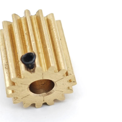 0.5M Flat Spur Gear Set 0.5 Module Pinion With 10T Brass Construction 2mm Hole Cylindrical Gear M3 Screw