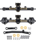 Metal Front And Rear Axle Set Upgrade For One Twenty Fourth Scale SCX24 RC Crawlers Fits Gladiator Deadbolt JLU C10